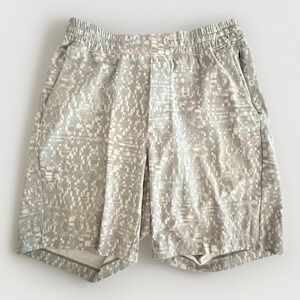 Lululemon T.H.E. Short Gray Camo Print 7.5" Linerless Gym Training Shorts S